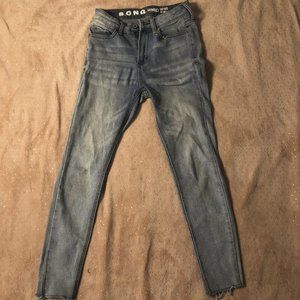 Blue Denim High Rise Skinny Ankle